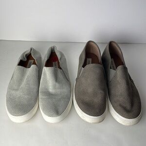 2 Pairs of Steve Madden Suede Perforated Sneaker Loafers 10